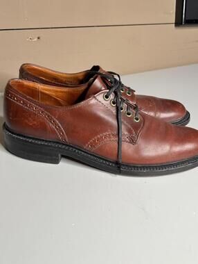 L.L.Bean Shoes Mens 9.5 Brown Leather Derby Oxford Dress Lace Up 55061J